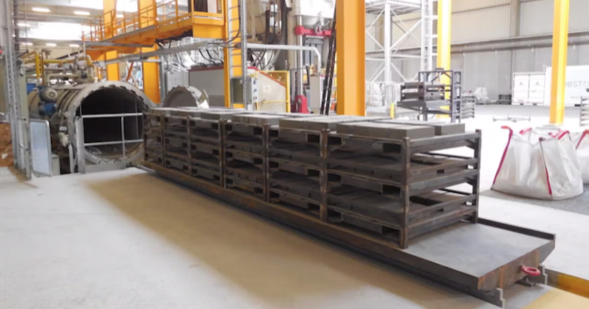 Een fabriek met een groot aantal pallets maakt gebruik van de modernste carbstone-technologie in hun transportbandsysteem. Deze geavanceerde bouwstenen verhogen de efficiëntie en productiviteit van